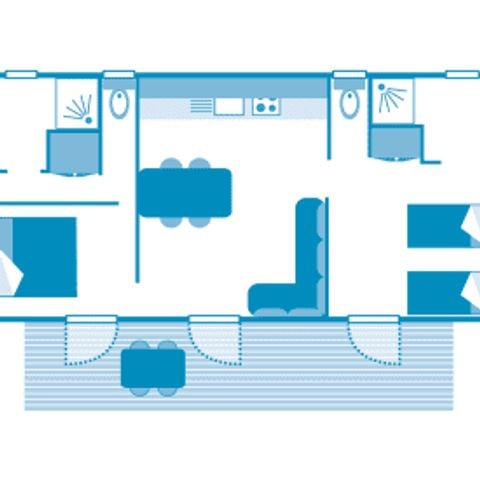 BUNGALOW 4 personnes - Cottage Nautilus 4p 2ch 2Sdb Premium