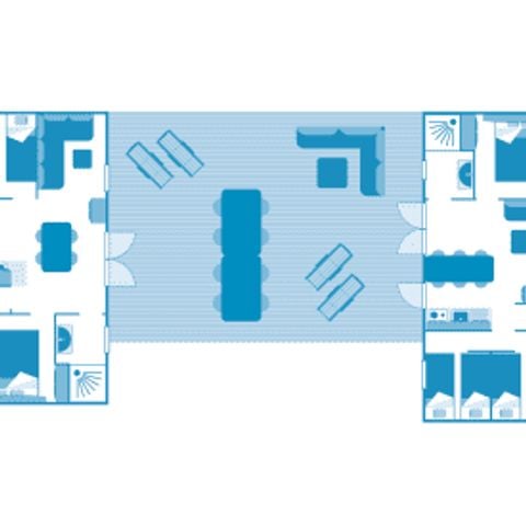 MOBILHOME 10 personnes - Cottage Friends 10p 5ch ****