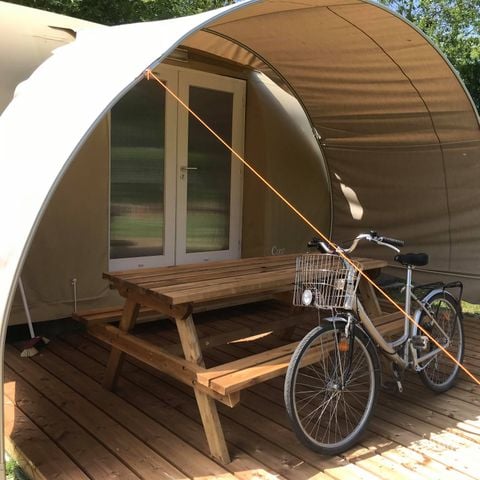 TENDA DA CAMPEGGIO 2 persone - 03-Cocosweet 20m2 (2ch - 2/4 pers.) + Letti fatti + kit bevande - prezzo per 2 persone