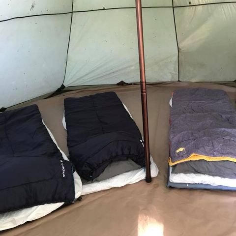 TENT 2 people - 01-Tipi Davy Crockett 18m2 (1bed - 1/8pers.) + kit ready to camp - price for 2 people