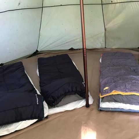 Zelt 2 Personen - 01-Tipi Davy Crockett 18m2 (1Sch - 1/8Pers.) + Kit bereit zum Campen - Preis für 2 Personen