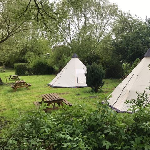 Tente 2 personnes - 01-Tipi Davy Crockett 18m2 - 1 chambre - 1/8pers. - Kit prêt à camper - Prix