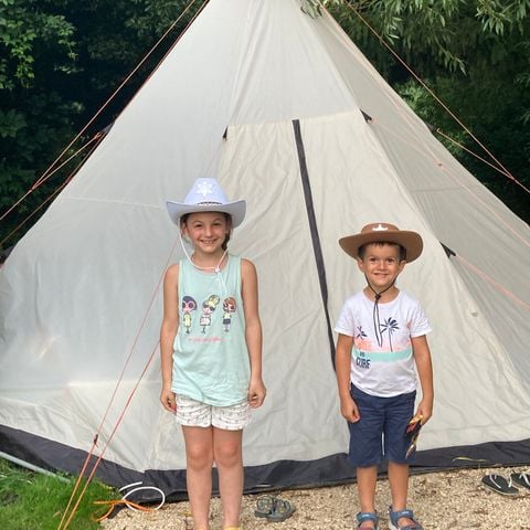 Tente 2 personnes - 01-Tipi Davy Crockett 18m2 - 1 chambre - 1/8pers. - Kit prêt à camper - Prix