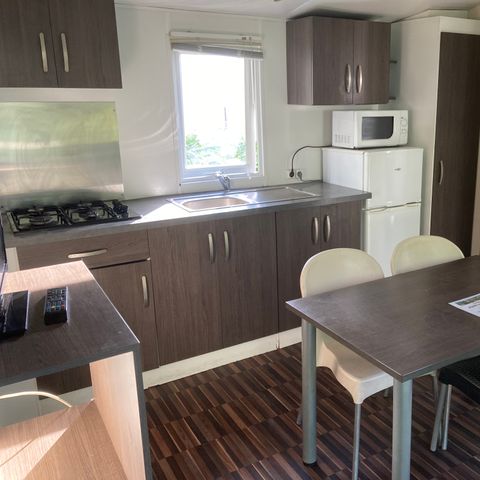 Stacaravan 2 personen - 08-Mobil-Home Confort 32m2 (2bed - 2/6 pers.) + TV + Airconditioning - prijs voor 2 personen