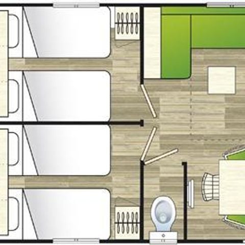 Mobilhome 6 personnes - Cottage BAOBAB