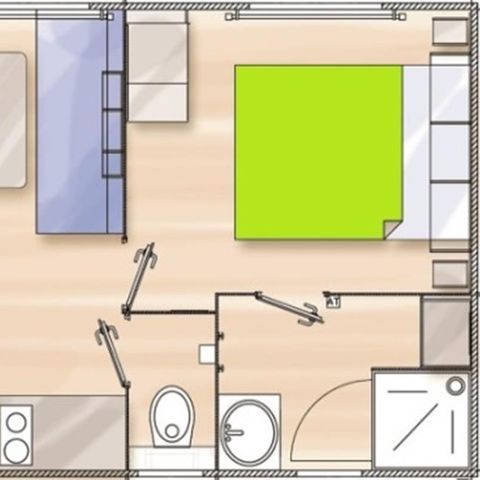 Mobile home 2 persons - BONSAÏ cottage