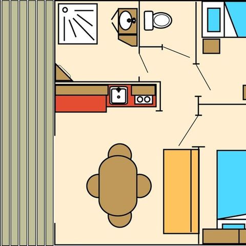 CHALET 4 personnes - Chalet Bois 2 chambres