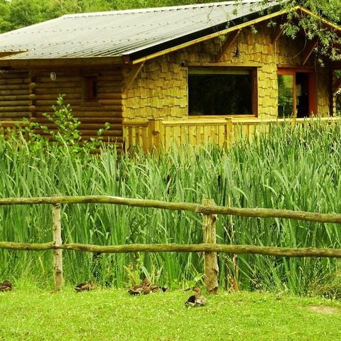 CHALET 2 personas - Cabane du GRIZZLI (Cama redonda, ducha italiana)