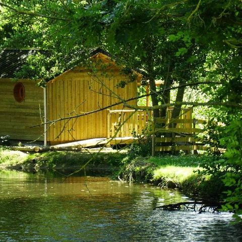 CHALET 2 persone - Cabane de D'JO (Bagno in legno, Vista sugli stagni e sul campo)