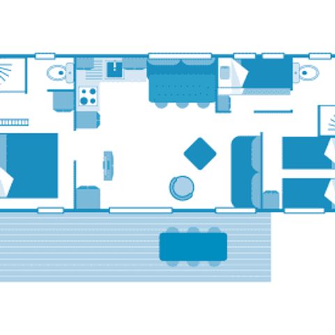 MOBILHOME 6 personas - Cottage Taos 6p 3ch Premium