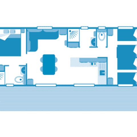 MOBILHOME 6 personas - Cabaña 6p 3ch ****