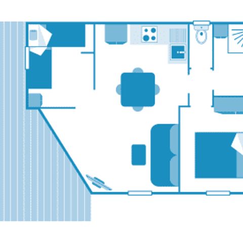 Chalet 5 persons - Chalet 4/5p 2bed Sea View ****** (in French)