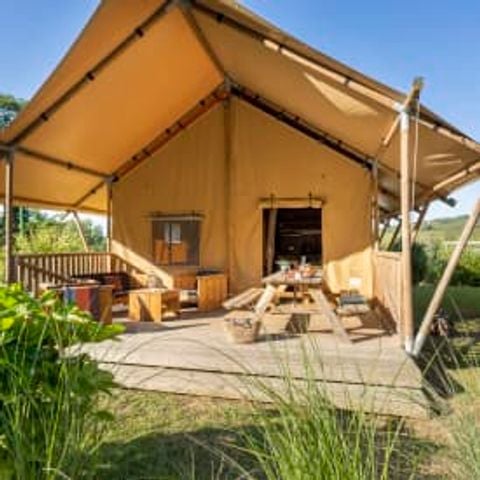 Tente en toile et en bois 6 personnes - Lodge 6p 2ch ****