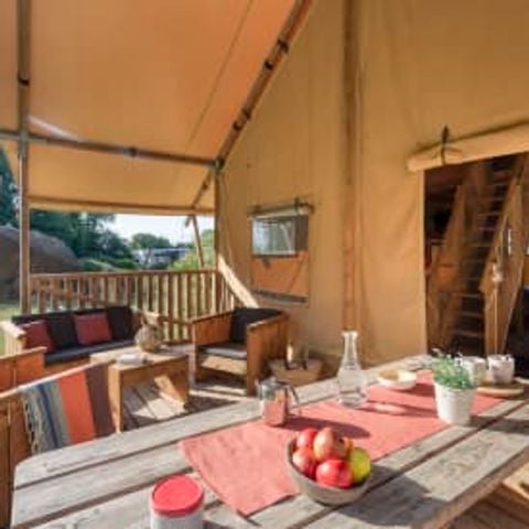 Tente en toile et en bois 6 personnes - Lodge 6p 2ch ****