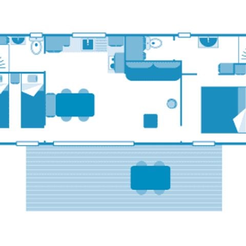 Mobilheim 4 Personen - Cottage Otello 4p 2ch Premium