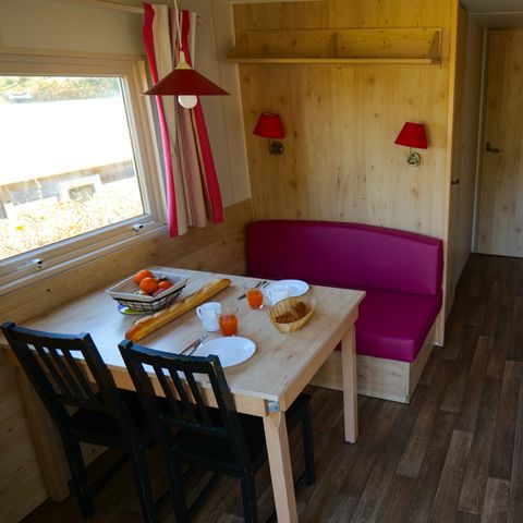 Glamping 4 personas - Roulotte - 20 m² - 2 habitaciones vista mar