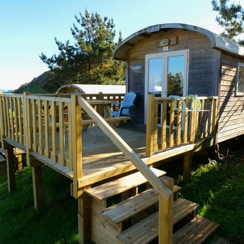 Tiny House 4 personen - Roulotte - 20 m² - 2 slaapkamers zeezicht