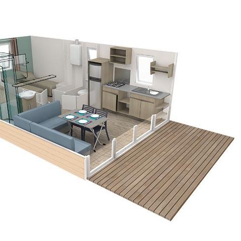 Mobile home 6 persons - Confort TV - 3 bedrooms + terrace