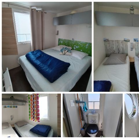 BUNGALOW 6 personnes - Mobil-home n°108, 5 lits, piscine, mer à 10min