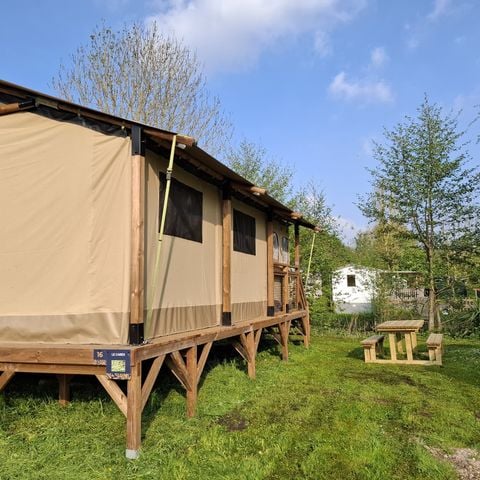 TENDA IN TELA E LEGNO 5 persone - LODGE LE CAREX Piazzola 16- 2 camere da letto per 5 persone
