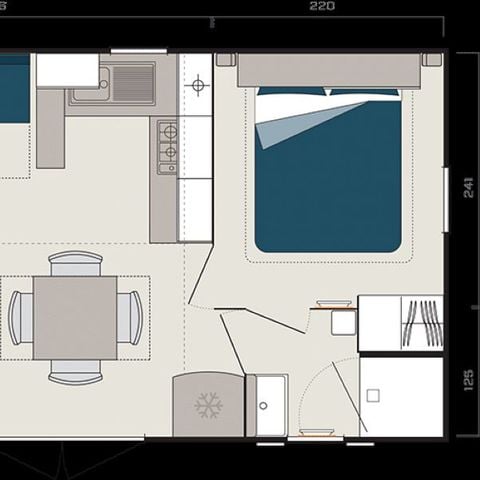 Mobile home 6 persons - Comfort 3 bedrooms