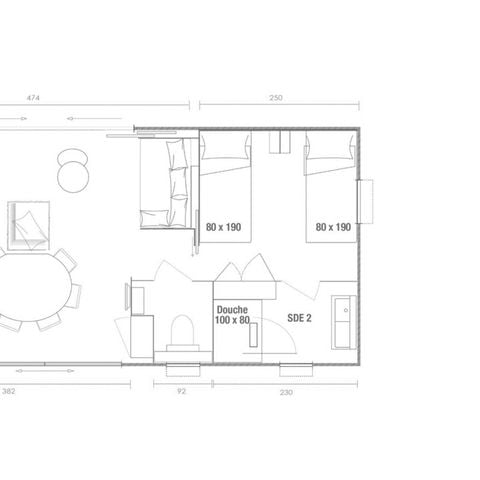 Mobile home 4 persons - Premium 2 Bedrooms