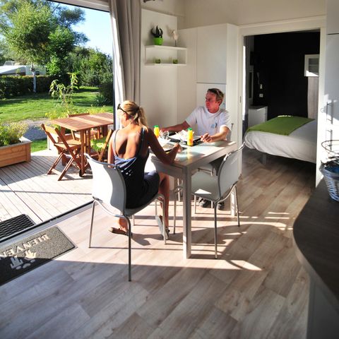 Stacaravan 4 personen - Designwoning 35m² Premium (2 kamers)