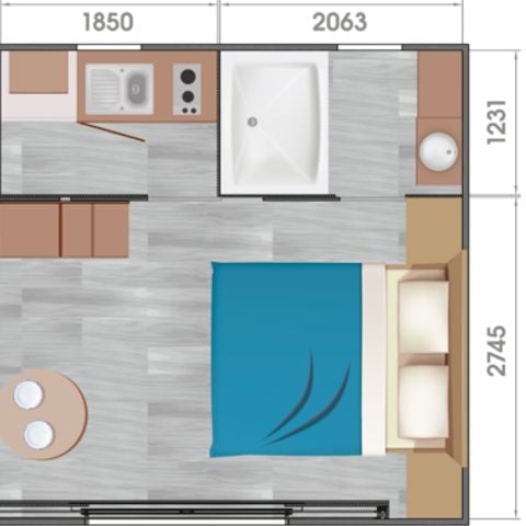 MOBILE HOME 2 people - Suite Les Voiles 26m² Premium