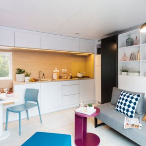 Lodge 4 personen - Lodge Les Voiles 35m² Premium met Spa (2 kamers)