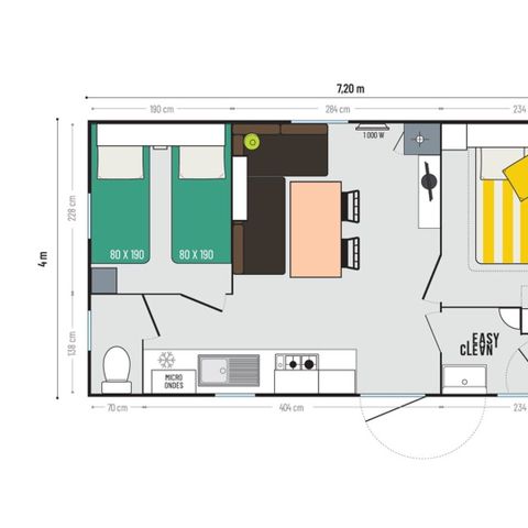 MOBILHOME 4 personas - Mer'Cure