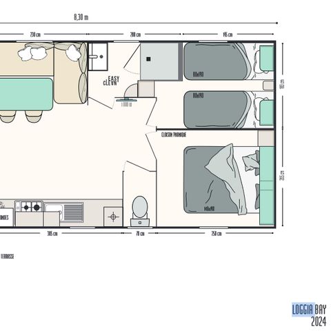 Mobile home 4 persons - New LOGGIA BAY 4pers