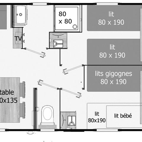 Mobile home 6 persons - OPALIA