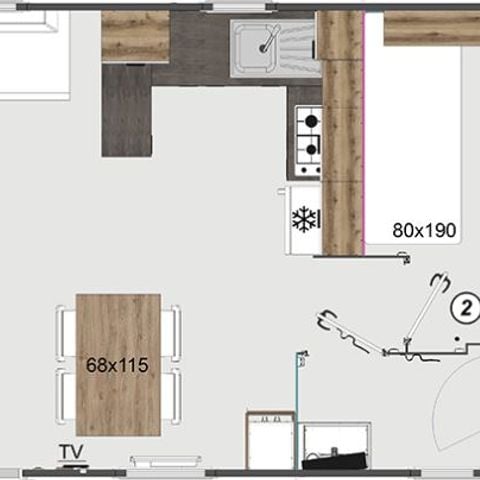CASA MOBILE 6 persone - BORA 2 camere da letto 4/6 cuccette