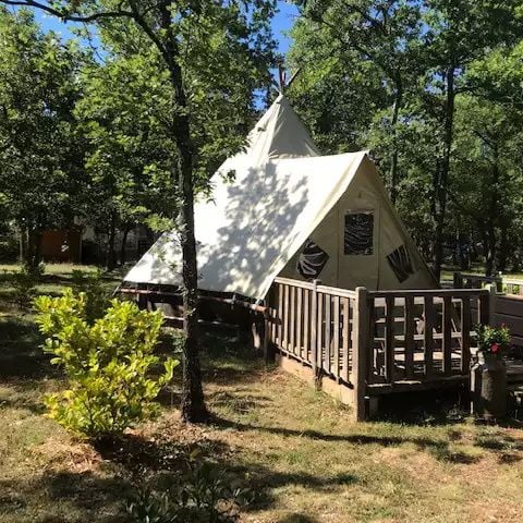 TENTE 4 personnes - Tipi Standard 12m² - 2 chambres (sans sanitaires) + Terrasse