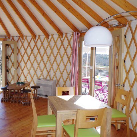 Accommodation 2 persons - Modern 2-person yurt included, 4-person yurt available at extra cost from the campsite