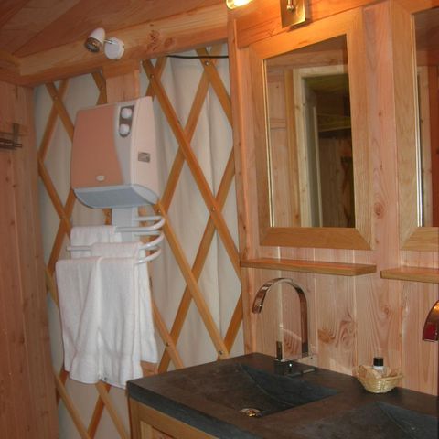 Accommodation 2 persons - Modern 2-person yurt included, 4-person yurt available at extra cost from the campsite