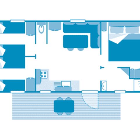 Mobilheim 7 Personen - Cottage 6/7p 3ch **