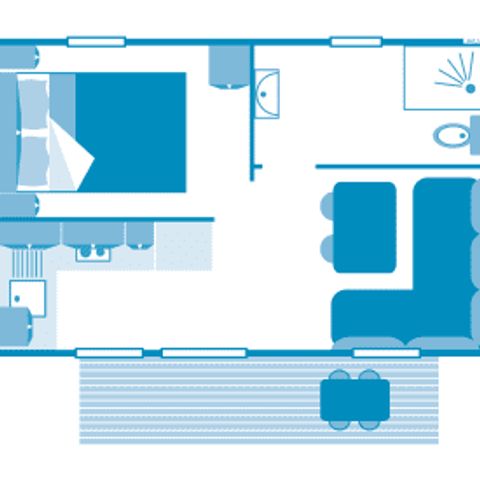 BUNGALOW 2 personnes - Cottage 2p 1ch ****