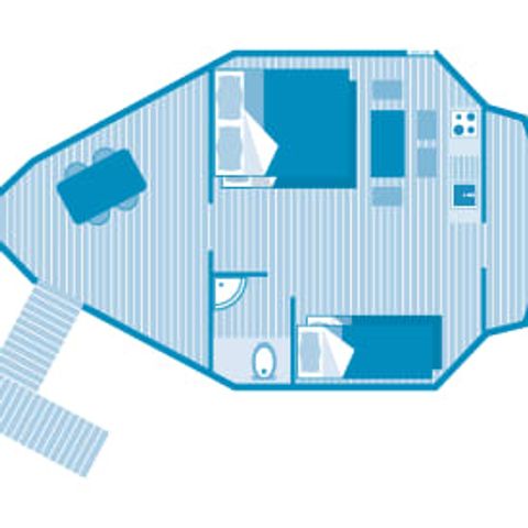 Uniek 5 personen - Cab ZEN 4+1p 2bed
