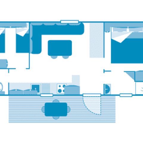 Mobile home 5 persons - Cottage 4/5p 2ch ** (in French)