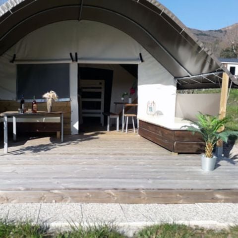 LODGE 5 personnes - Tente écolodge Toile de Savel 2 chambres