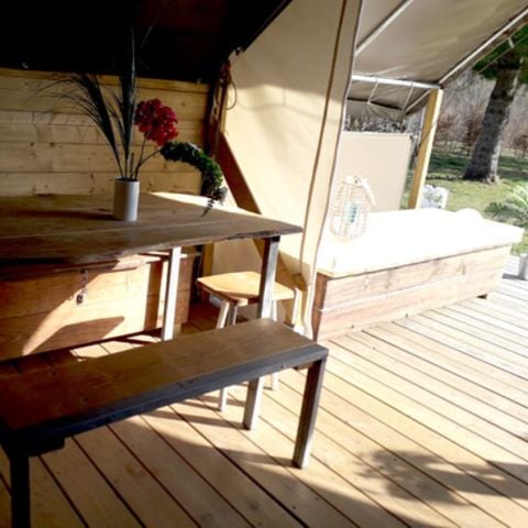 LODGE 5 personnes - Tente écolodge Toile de Savel 2 chambres