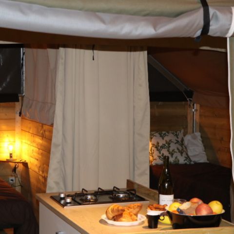 LODGE 5 Personen - Ecolodge-Zelt Toile de Savel 2 Zimmer
