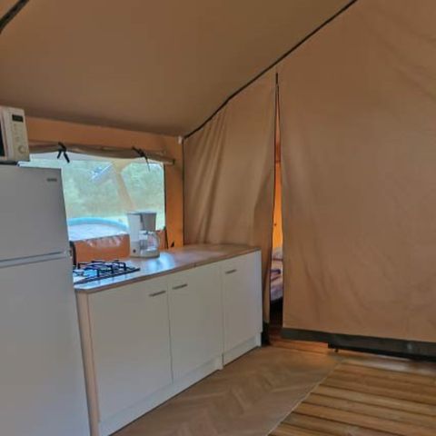 CANVAS AND WOOD TENT 5 people - 2-bedroom ecolodge