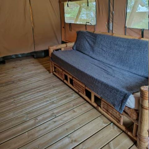 TIENDA DE LONA Y MADERA 5 personas - Ecolodge de 2 dormitorios
