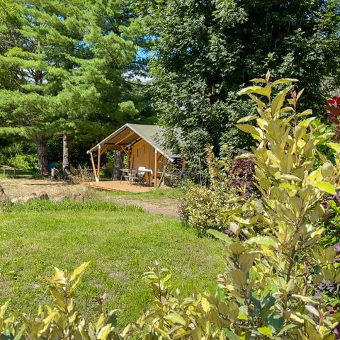 TENTE TOILE ET BOIS 5 personnes - Ecolodge - 40 m2 - 2 chambres