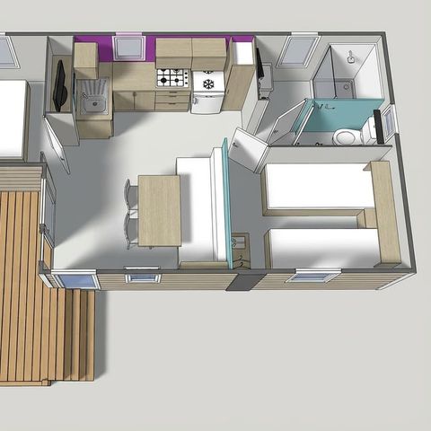 CASA MOBILE 4 persone - Casa mobile 2 camere da letto Terra