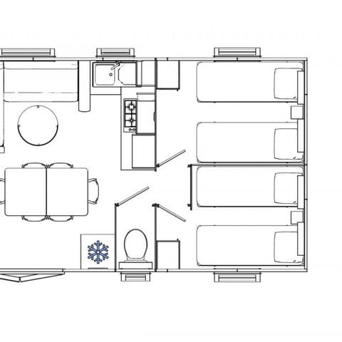 Mobilhome 8 personnes - Mobil Home 3 Chambres Smala