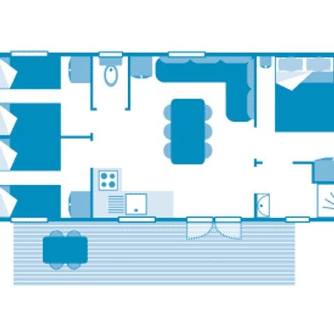 MOBILE HOME 7 people - Cottage 6/7p 3ch air-conditioned ***