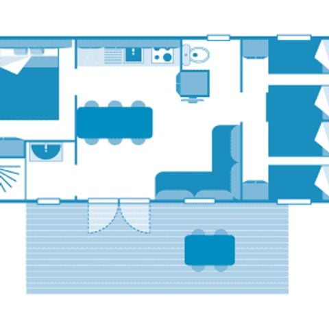 MOBILE HOME 6 people - Cottage 6p 3ch air conditioning ****